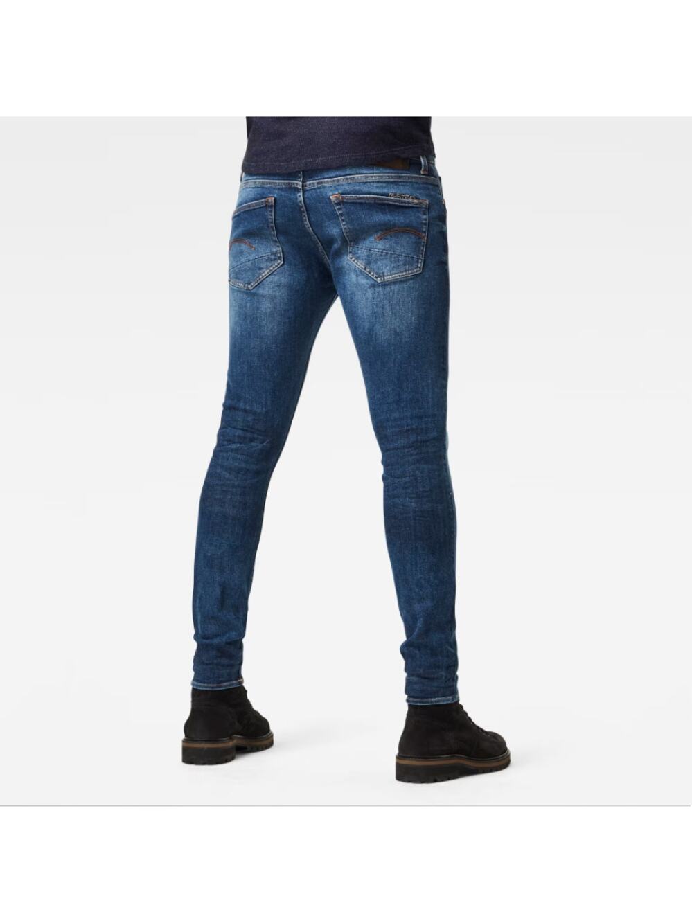 G-Star Men's Medium Aged Blue 3301 Skinny Jeans Size 34/32